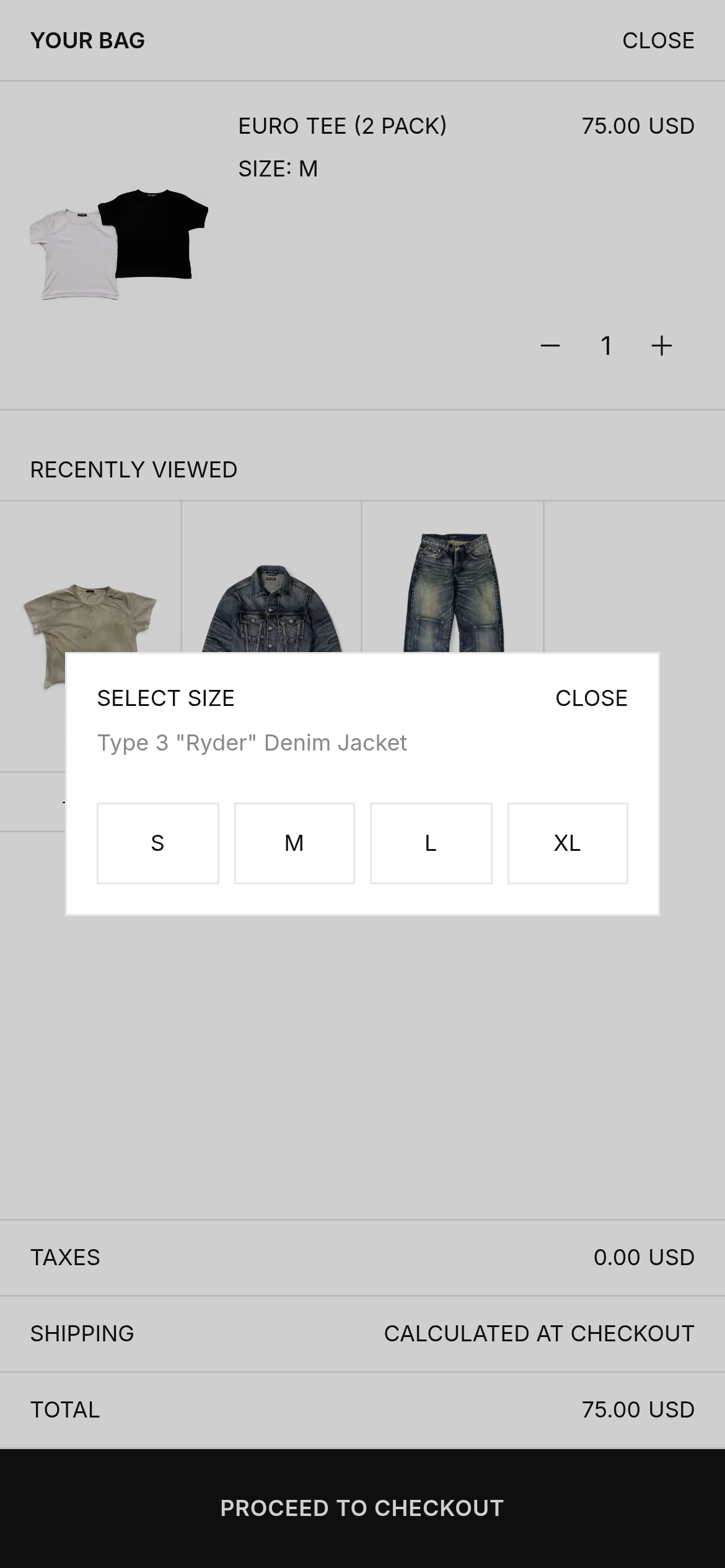 Cart Quick Add Mobile