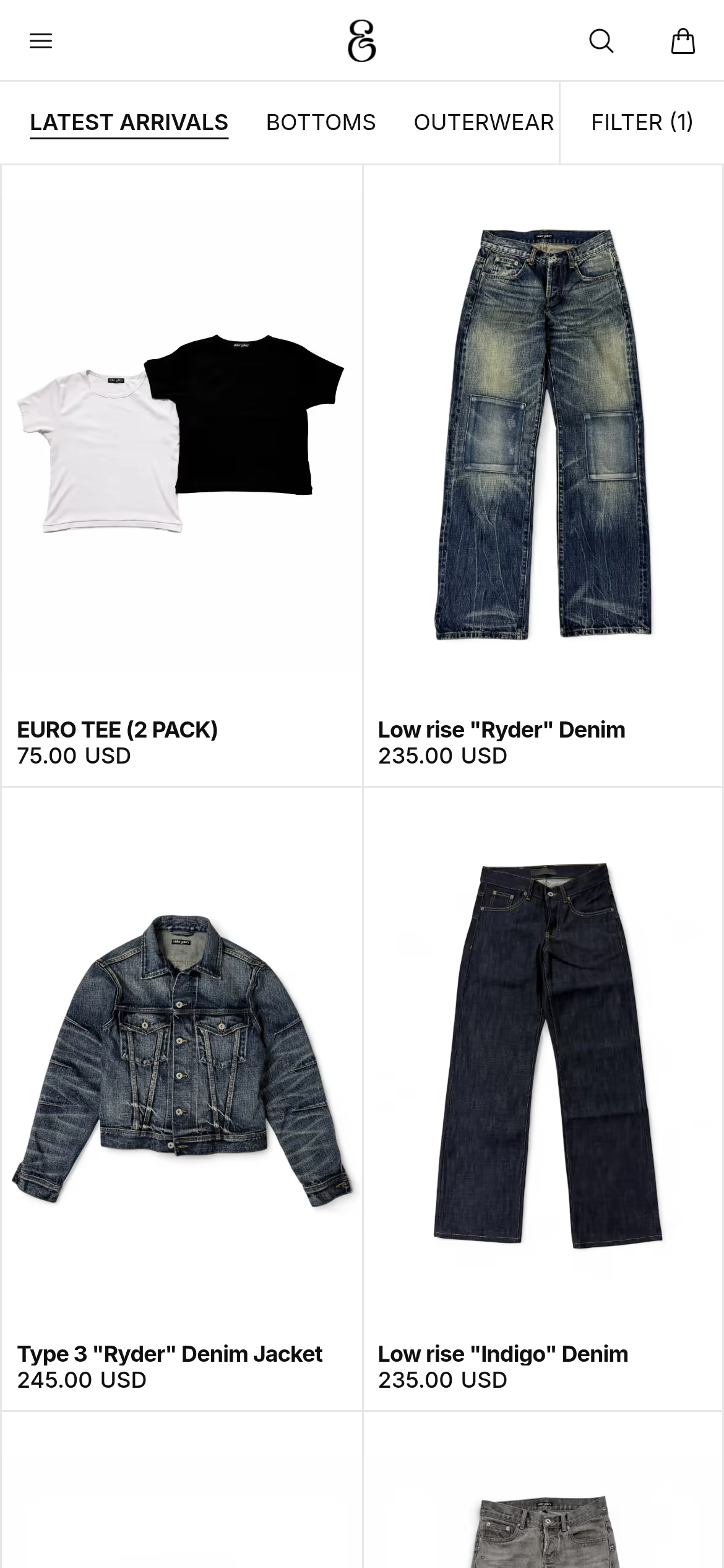 Product Listing Mobile