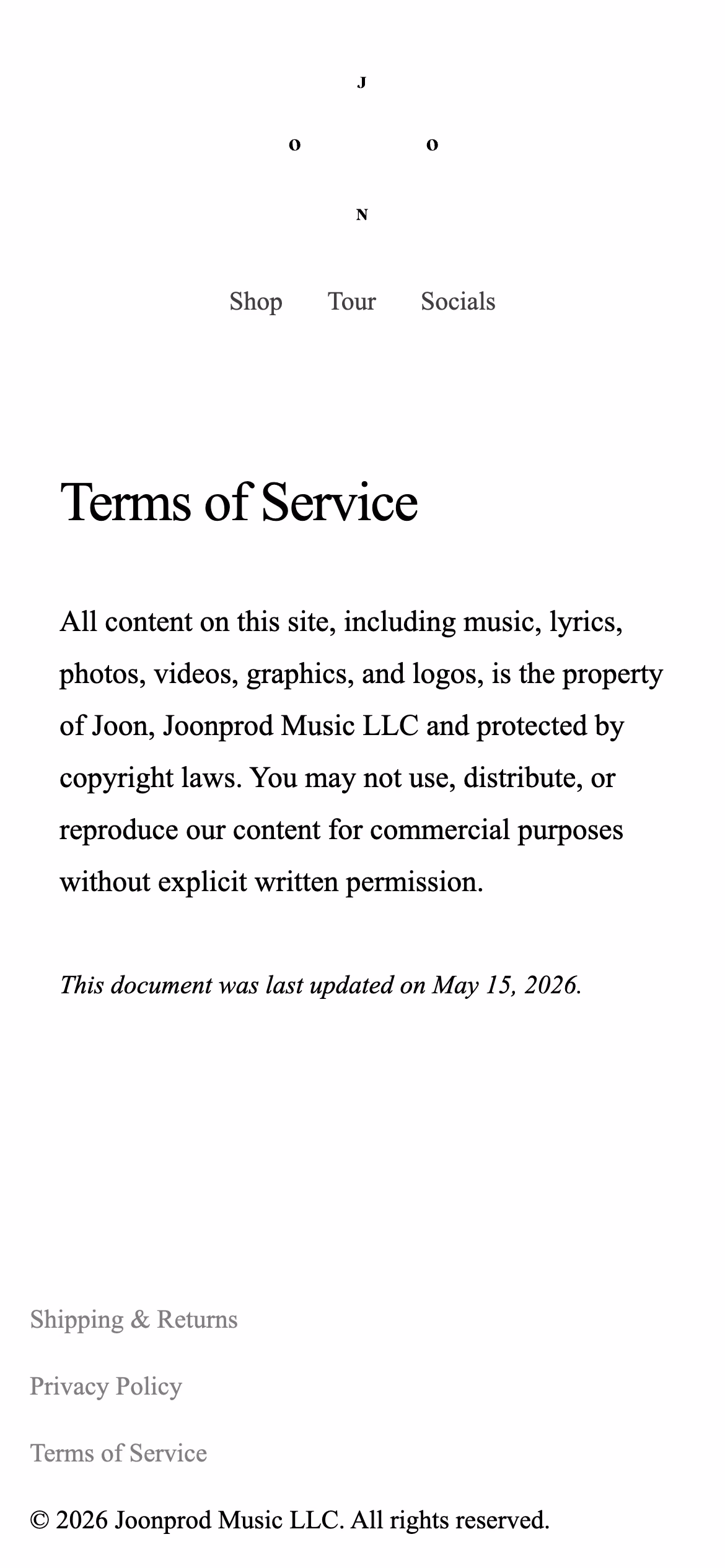 Terms Mobile